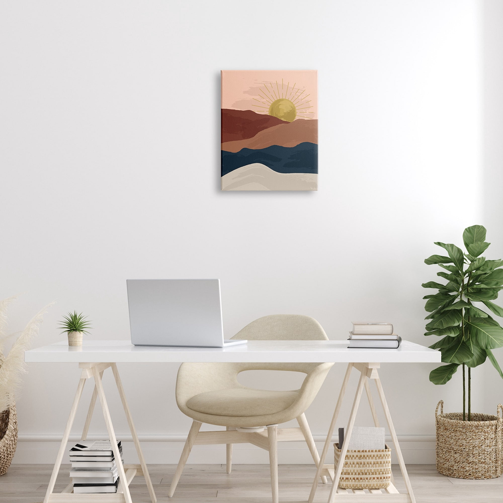 Stupell Industries Wavy Sand Dune Cliffs Deserted Mountains Children's Illustration,24 x 30, Design by Lisa Perry Whitebutton