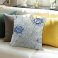 thumbnail image 3 of Blue Floral Pillow Covers Vintage Flower Blue White Decorative Throw Pillow Covers, 3 of 5