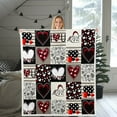 thumbnail image 4 of Kbndieu Valentines Day Decorations Throw Blanket, Soft Fluffy Fuzzy Cozy Blankets for Women Girlfriend Sweetheart Valentines Day Gifts, Lightweight Warm Flannel Blanket for Couch Bed, 30x39 inches, 4 of 6