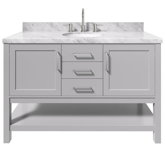Ariel R055scwovo Bayhill 54" Free Standing Single Basin Vanity Set - Grey
