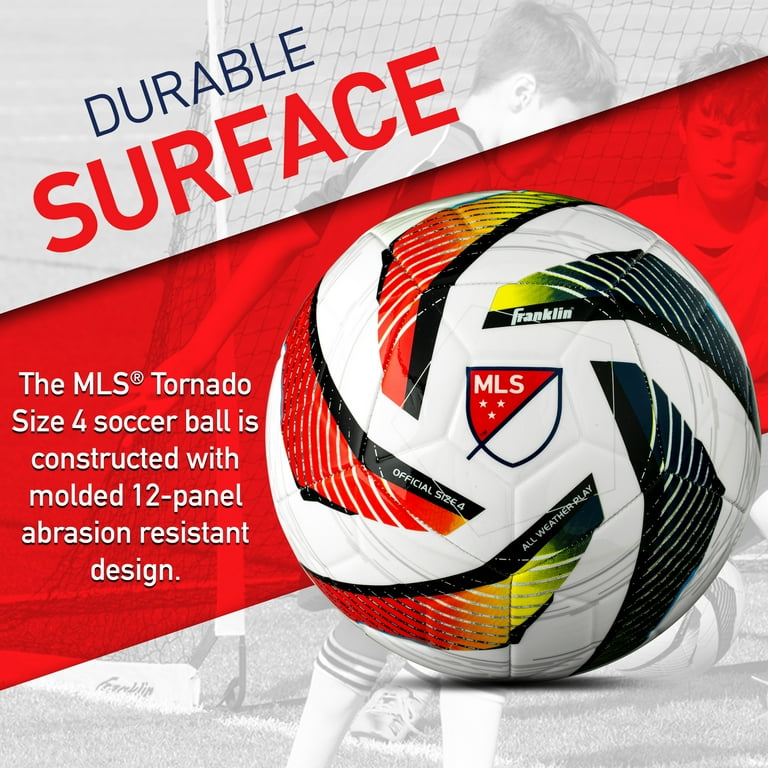 Franklin Sports MLS TORNADO Kids Soccer Ball - Size 4 Youth Franklin Sports MLS TORNADO Kids Soccer Ball - Size 4 Youth