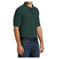 thumbnail image 4 of Yellow Rooster Men's Short Sleeve Core Blend Male Pique Polo Shirt Dark Green S, 4 of 6
