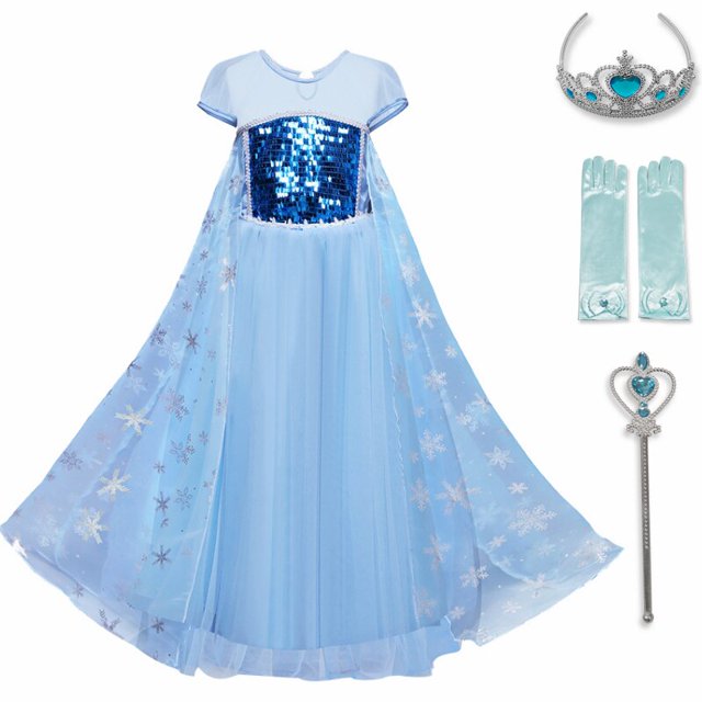Vestido de princesa para niñas, disfraz de Blancanieves, manga abullonada, fiesta de cumpleaños, Verano Fivean unisex