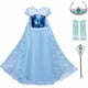 thumbnail image 1 of Vestido de princesa para niñas, disfraz de Blancanieves, manga abullonada, fiesta de cumpleaños, Verano Fivean unisex, 1 of 2
