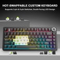 thumbnail image 6 of Aula F75-75 Wireless Mechanical Keyboard, Hot Swappable Custom Gaming Keyboard with Knob, BT5.0/2.4GHz/USB-C, RGB Backlit, Pre-lubed Reaper Switches, Double Shot PBT Keycaps, 6 of 10