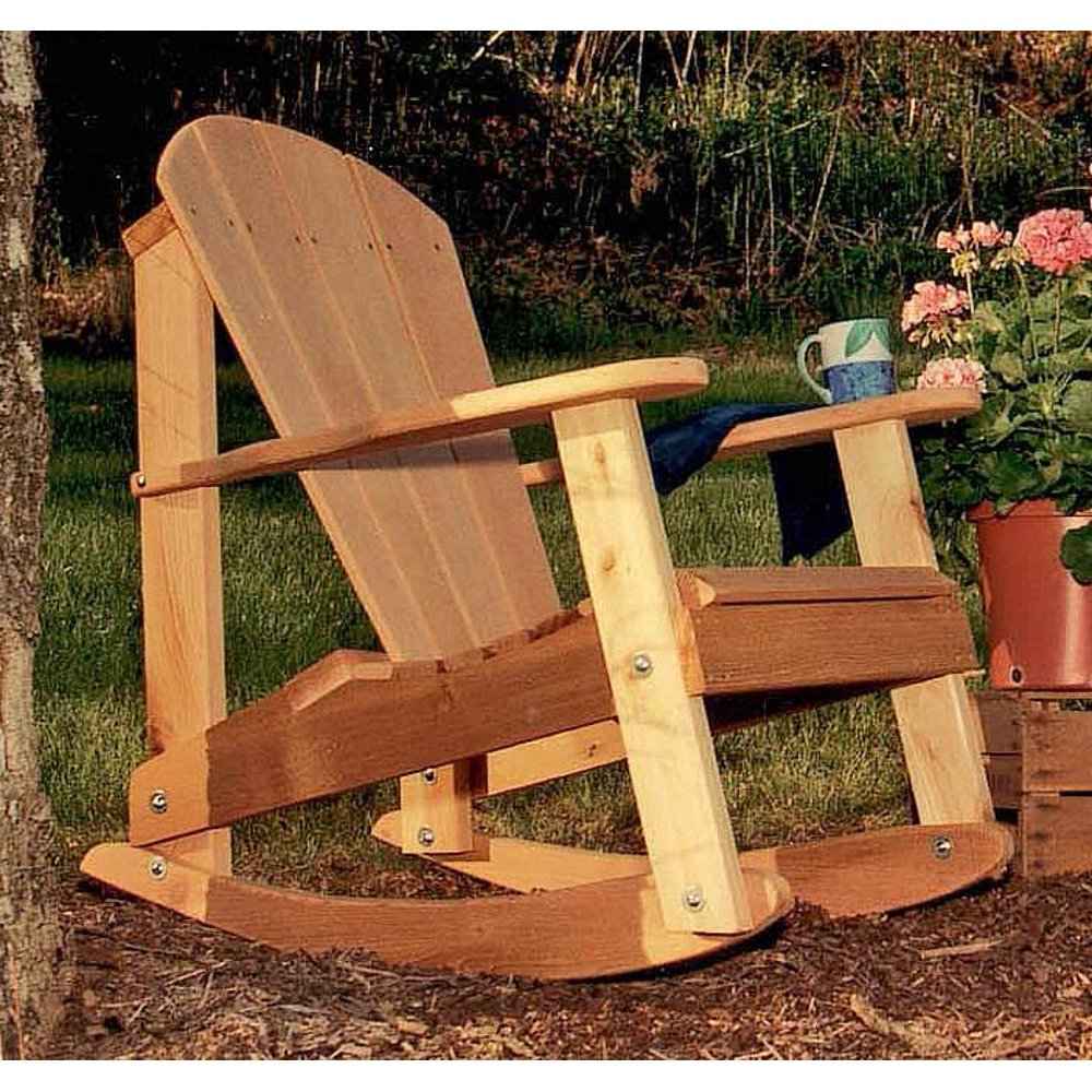 Cedar Adirondack Rocking Chair - Walmart.com - Walmart.com