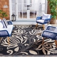 thumbnail image 2 of Safavieh Courtyard Crystal Floral Indoor/Outdoor Area Rug, Black/Sand, 6'7" x 6'7" Square, 2 of 15