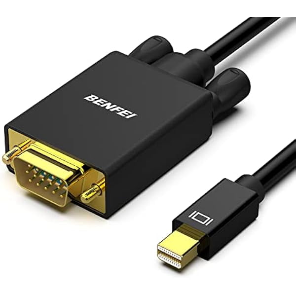 wonima11 Mini Displayport to VGA Cable, 1.8M Thunderbolt to VGA Gold-Plated Cord Compatible for MacBook Air 2010-2017, MacBook Pro 2010-2015,Mac mini 2010-2014, Surface pro 1/2/3/4