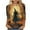 Brown, variant on MaFYtyTPR Halloween Top for Women Ladies' Fashion Halloween Printed Round Neck 3/4 Sleeve Loose T-shirt Tops