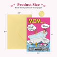 thumbnail image 3 of WaaHome Funny Mothers Day Card - Sarcastic Day Off Greeting Card for Tired Moms, Wives - Relatable Mom Life Bathtub Humor - Hilarious Gift from Husband Son Daughter, with Envelope, 3 of 7