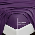 thumbnail image 3 of softan Queen Size Sheet Set - Soft Queen Bed Sheets - Brushed Microfiber Fitted Sheet with 15" Deep Pockets - Breathable 4 Pieces Sheets for Queen Size Bed - Bedding Sheets & Pillowcases, Purple, 3 of 5