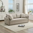 thumbnail image 5 of Leif Sofa with Full Size Pull Out Sleeper, 87 Inch Wood, Beige Fabric, 5 of 7