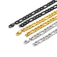 thumbnail image 6 of PROSTEEL Black Figaro Chain Necklace 9mm 18 Inches Fashion Stainless Steel Birthday Valentines Day Jewelry Gift for Men Women Adults Age, 6 of 7
