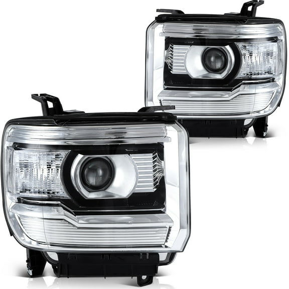 ECCPP Headlight Assembly for GMC Sierra 1500 2014-2015,For GMC Sierra 2500 HD 2015-2019,For GMC Sierra 3500 HD 2015-2019 Driver and Passenger Side Headlamps