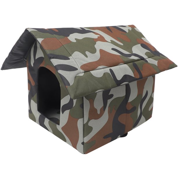 Casa elevada para gatos, resistente a la intemperie, con aislamiento y calefacción, para exteriores