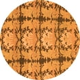 thumbnail image 1 of Ahgly Company Indoor Round Abstract Orange Modern Area Rugs, 7' Round, 1 of 4
