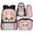 Cute Corgi Pink Paw, variant on Yspwyqan Galaxy Purple Axolotl Backpack Set with Lunch Box Pencil Case Water Bottle Bag, 4Pcs Double Zipper Lightweight Girls Backpack Set Fits 14" Laptop for School Travel