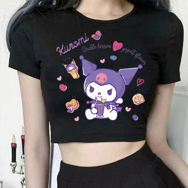 Kuromi Polera Kawaii Camiseta Kawaii De Mujer Manga Corta