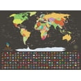 thumbnail image 2 of Scratch off the World Map Poster | Travel Tracker Map Print Flags of all Countries | The Most Detailed Scratch-off Map with all 210 Countries and Depended Territories | 17 X 24 | Amazing Prime, 2 of 7