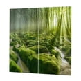 thumbnail image 4 of Juego de 2 cortinas opacas 3D con aislamiento térmico para ventana, 165 x 14 cm Bosque verde, 4 of 8
