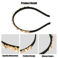 thumbnail image 4 of Unique Bargains 1Pc Bling Rhinestone Headband Unspecified Shapes Champagne Rhinestone Headband for Women 5.31"x0.39", 4 of 6