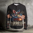 thumbnail image 6 of 4th of July Outfits for Men 250th Anniversary Usa Shirt Long Sleeve Henley Pullover American Flag Tops Button Up Muscle Shirt, 6 of 8