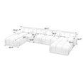 thumbnail image 6 of Modular Sectional Sofa Modern U Shape Sofa Four Seater with 2 Ottoman Wide Couch Sectional for Living Room Bedroom Apartment Tan, 6 of 6