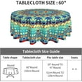 thumbnail image 5 of Mandala Tablecloth Round 60 Inch Vinyl Spring Small Table Cloths for Parties Waterproof Fabric Bohomian Tablecloths Decorative for Holiday Home Party Wedding Picnic, 5 of 6