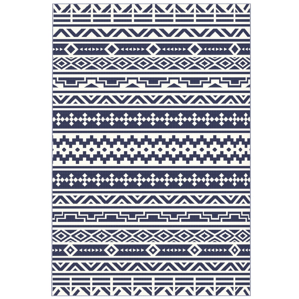 Reversible Outdoor Rug, Foldable Polypropylene Camping Picnic RV Mat with Carry Bag, Fade & Sun Resistant with Anti-Fray Edging