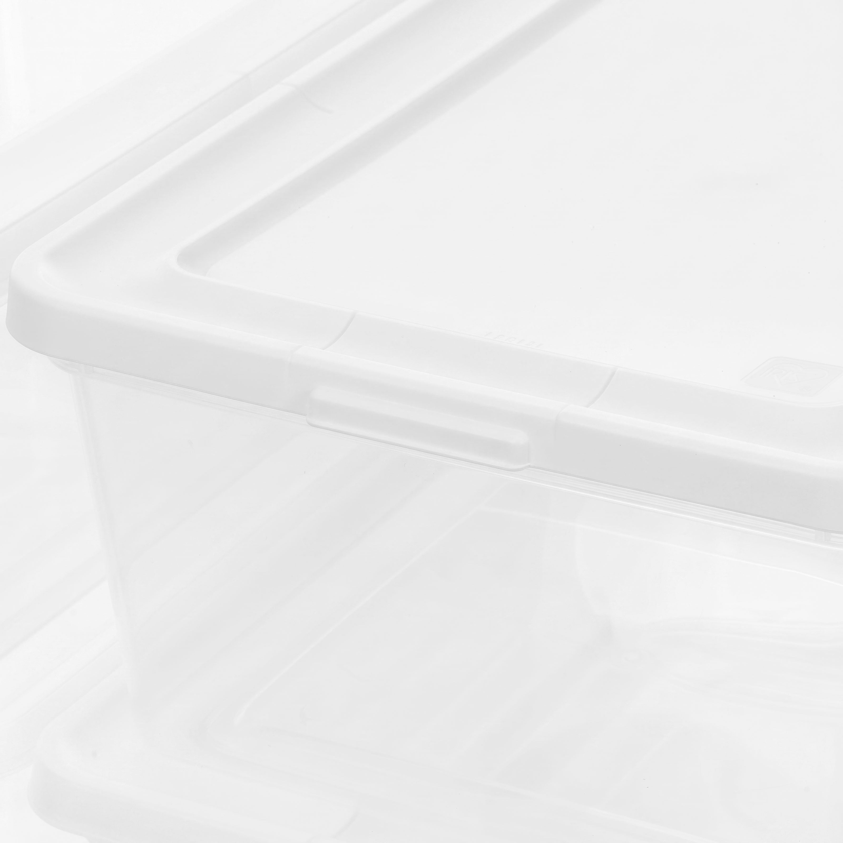 IRIS 6 Qt. Plastic Storage Bins with Lids, Stackable Containers and Totes, Clear, 8Pk