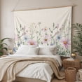 thumbnail image 3 of Pink Blue Spring Floral Tapestry for Bedroom Wall Hanging Tapestry, Watercolor Elegant Botanical Rustic Ceiling Backdrop Tapestries Poster Blanket Wall Decor for Teens Room Living Room Dorm 59" x 79", 3 of 8
