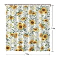 thumbnail image 5 of White Sunflower Green Leaf Pattern Shower Curtain 72"x72" ,Bathroom Decorative Shower Curtains Set with 12 Hooks,Modern Waterproof Washable Shower Curtain, 5 of 6
