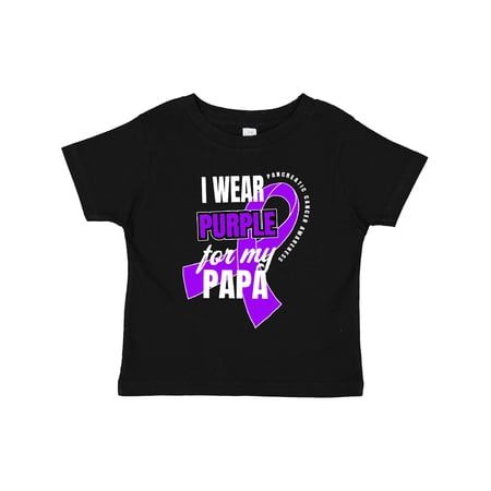 Inktastic I Wear Purple for My Papa Pancreatic Cancer Awareness Boys or Girls Toddler T-Shirt