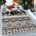thumbnail image 2 of SAFAVIEH Veranda Dogon Southwestern Indoor/Outdoor Area Rug, 5'3" x 7'7", Black/Beige, 2 of 9