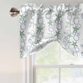 thumbnail image 5 of Summer Nautical Tie Up Valances Curtain, Adjustable Kitchen Ocean Cartoon Starfish Coastal Bubbles Valances for Windows Decor, Rod Pocket Short Curtains Set for Bedroom/Bathroom, 42"x12", 5 of 9