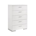 thumbnail image 1 of Coaster Furniture Felicity 5 Tiroirs Blanc Lustré,, 1 of 3