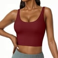 thumbnail image 4 of VerPetridure Womens Tops, Tank Top with Built in Bra 2025 Summer Solid Color Sports Camisoles Cami Sleeveless Clothes, 4 of 7