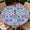 Blue, variant on Outdoor Tablecloth with Umbrella Hole and Zipper Waterproof Round Fitted Tablecloth with Elastic Edge, Wipeable Outdoor Table Cover for Patio, Garden, Picnic Fits 37-44" Round Tables