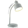 Mainstays LED Desk Lamp with CatchAll Base & AC Outlet, Matte Gray
