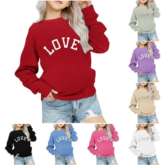 THDHVS Toddler Shirts, Kids Sweatshirt Crewneck Long Sleeve Sweatshirt Pullover Tops for Boys or Girls Beige 3-4 Years