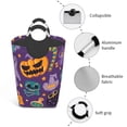 thumbnail image 4 of XMXT Collapsible Laundry Basket Hamper, Pumpkin Ghost Purple Background Large Laundry Bag Clothes Hamper with Aluminum Handle, 50L, 4 of 7
