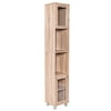 71" Tall Wooden Linen Tower Cabinet - White