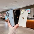 thumbnail image 5 of Compatible with Samsung Galaxy S21 Case,Love Heart Pattern Electroplated Design Soft TPU Shockproof Protective Phone Case Full Camera Lens Protection Cover for Samsung Galaxy S21 5G-Black, 5 of 7