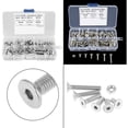 thumbnail image 2 of 180pcs M4 304 Stainless Steel Bolt Flat Head Screw Nuts Assortment Kit with Box, 2 of 5