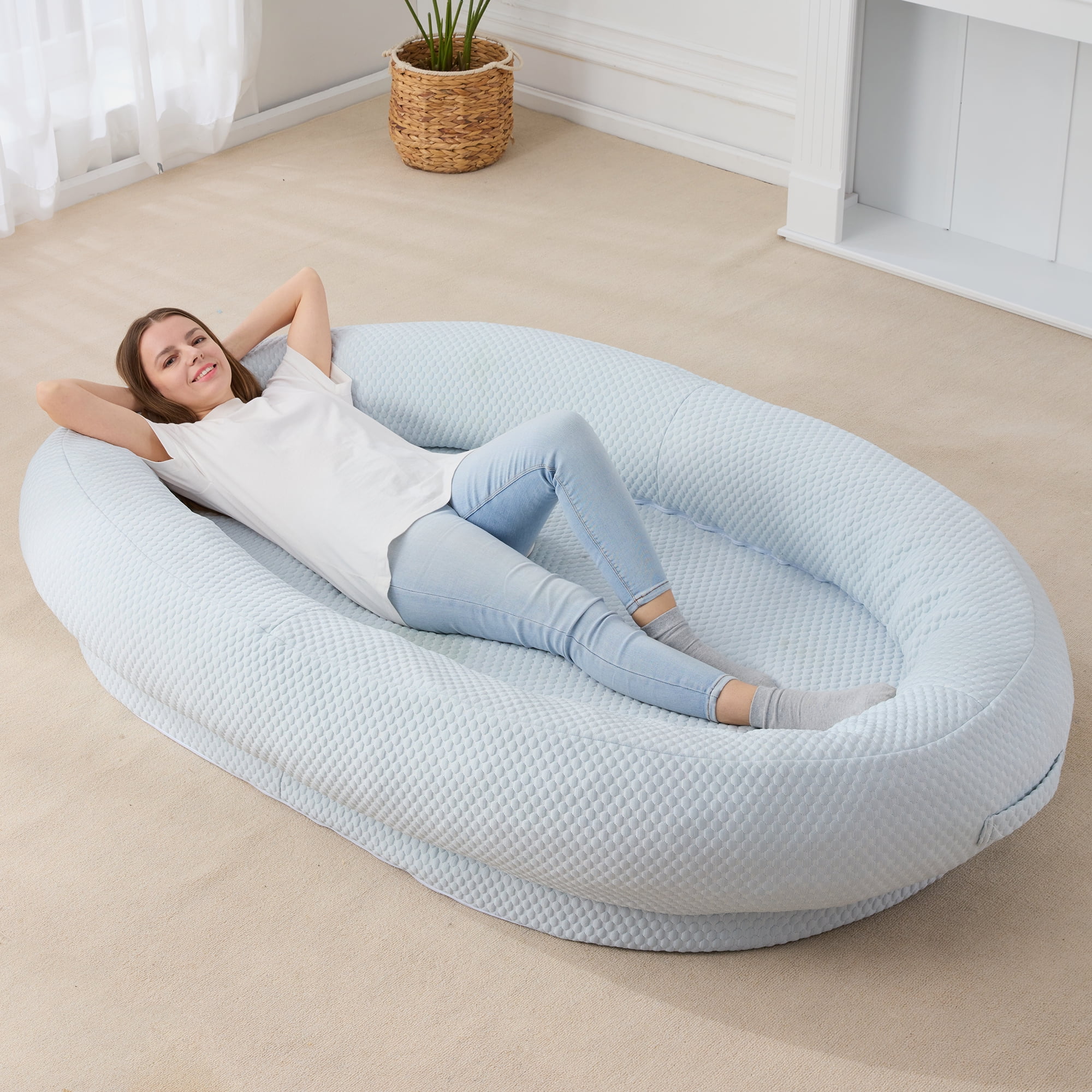 Cooling Large Bean Bag Bed for Humans BeanBag Dog Bed Humansized Large