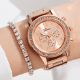 thumbnail image 5 of YISITIAN 5 Piece Set Women's Quartz Rhinestone Watch with Necklace and Bracelet Jewelry Set ZH920-1135, 5 of 5