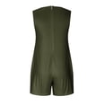 thumbnail image 7 of Summer Saving!Womens Cotton Romper Shorts Pocketed Sleeveless V Neck Tank Short Jumpsuit Summer Lounge Jumper Overalls (3XL, Army Green), 7 of 7