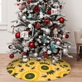thumbnail image 4 of KLL 36" Christmas Tree Skirt Bees and Sunflowers Xmas Tree Skirts Mat for New Year Xmas Holiday Party Indoor Outdoor Home Decoration, 4 of 5