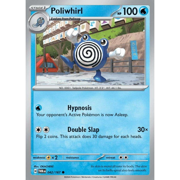 Pokemon Scarlet & Violet Twilight Masquerade Common Poliwhirl #42