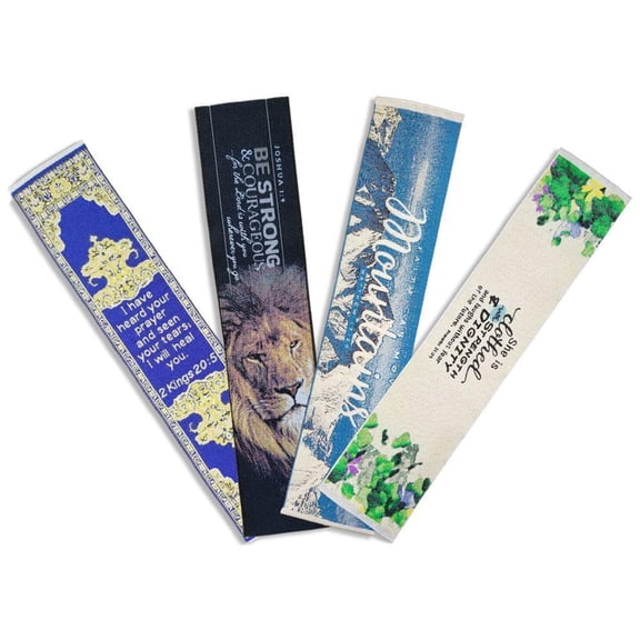 Fabric Bookmark Assortment #1 - 4 Woven Logos Bookmarks